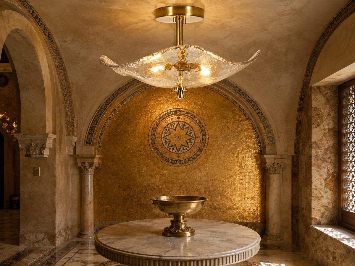 Vela Art Glass Ceiling Light