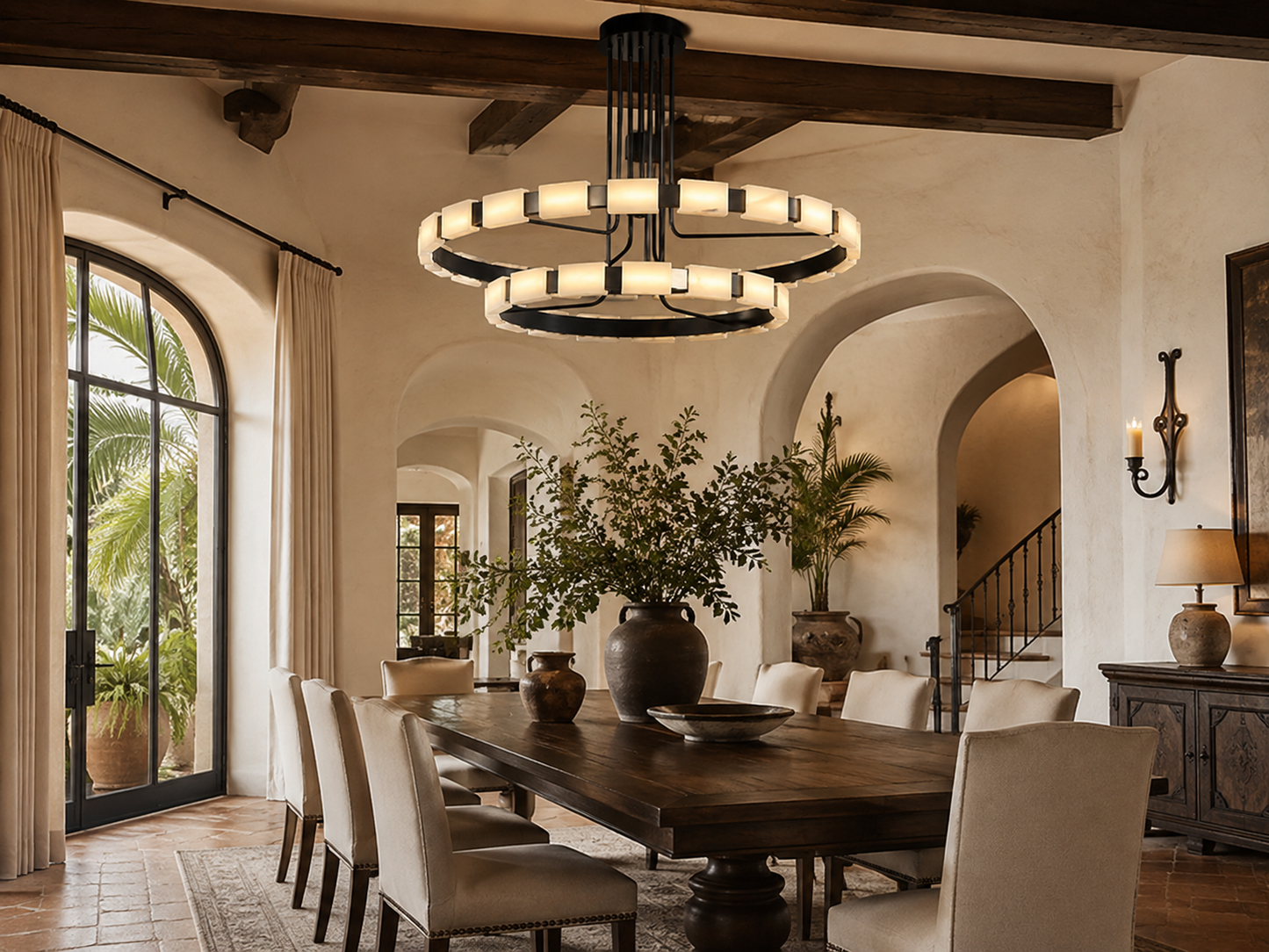 Valora Alabaster Ring Chandelier