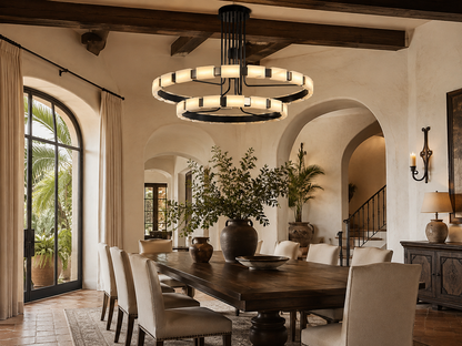 Valora Alabaster Ring Chandelier