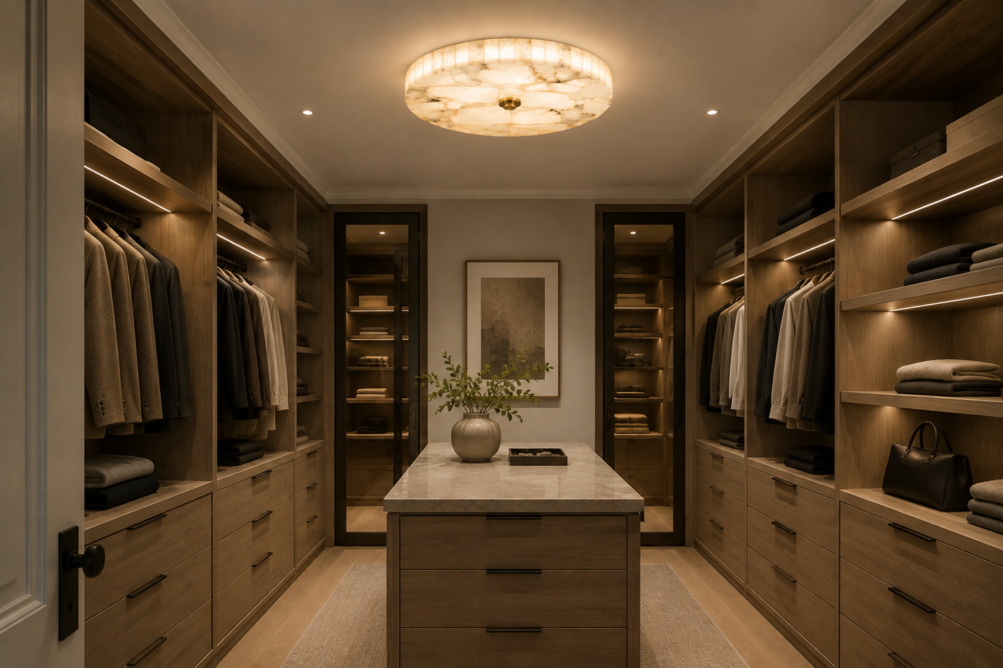 Petra Alabaster Flush Mount