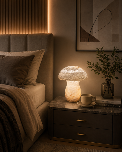 Mushroom Alabaster Table Lamp