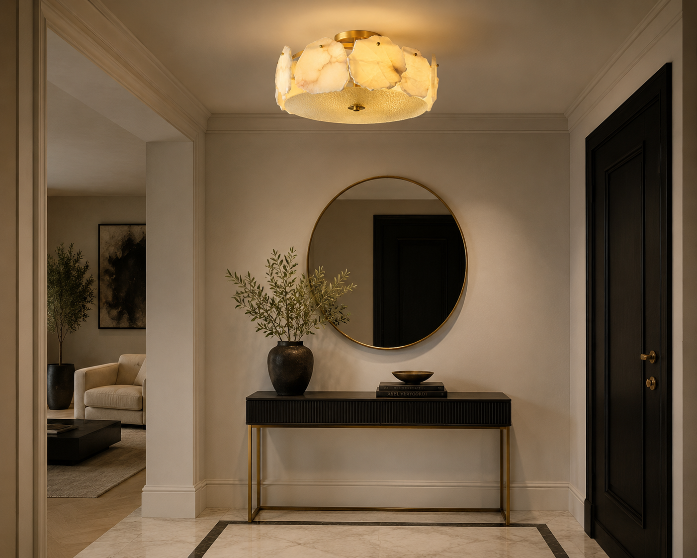 Petra Alabaster Ceiling Light