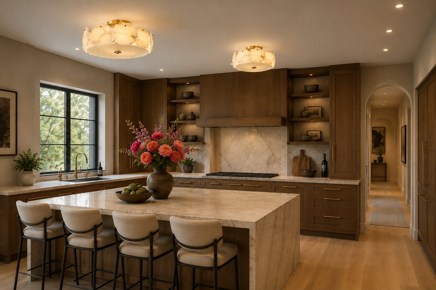 Petra Alabaster Ceiling Light