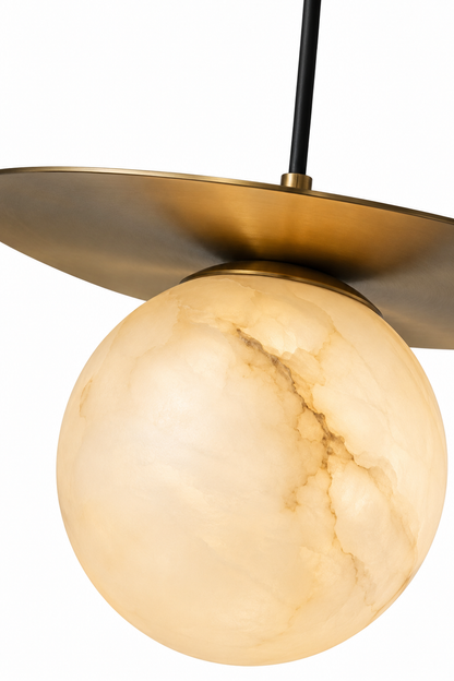 Luna Alabaster Globe Pendant Light