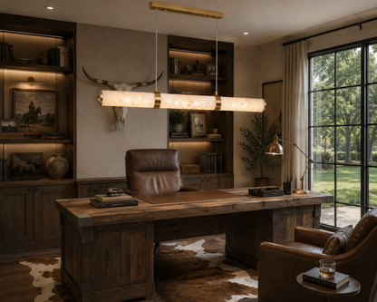 Orsena Alabaster Linear Pendant Light