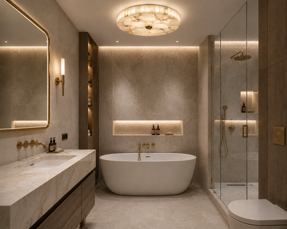 Petra Alabaster Flush Mount