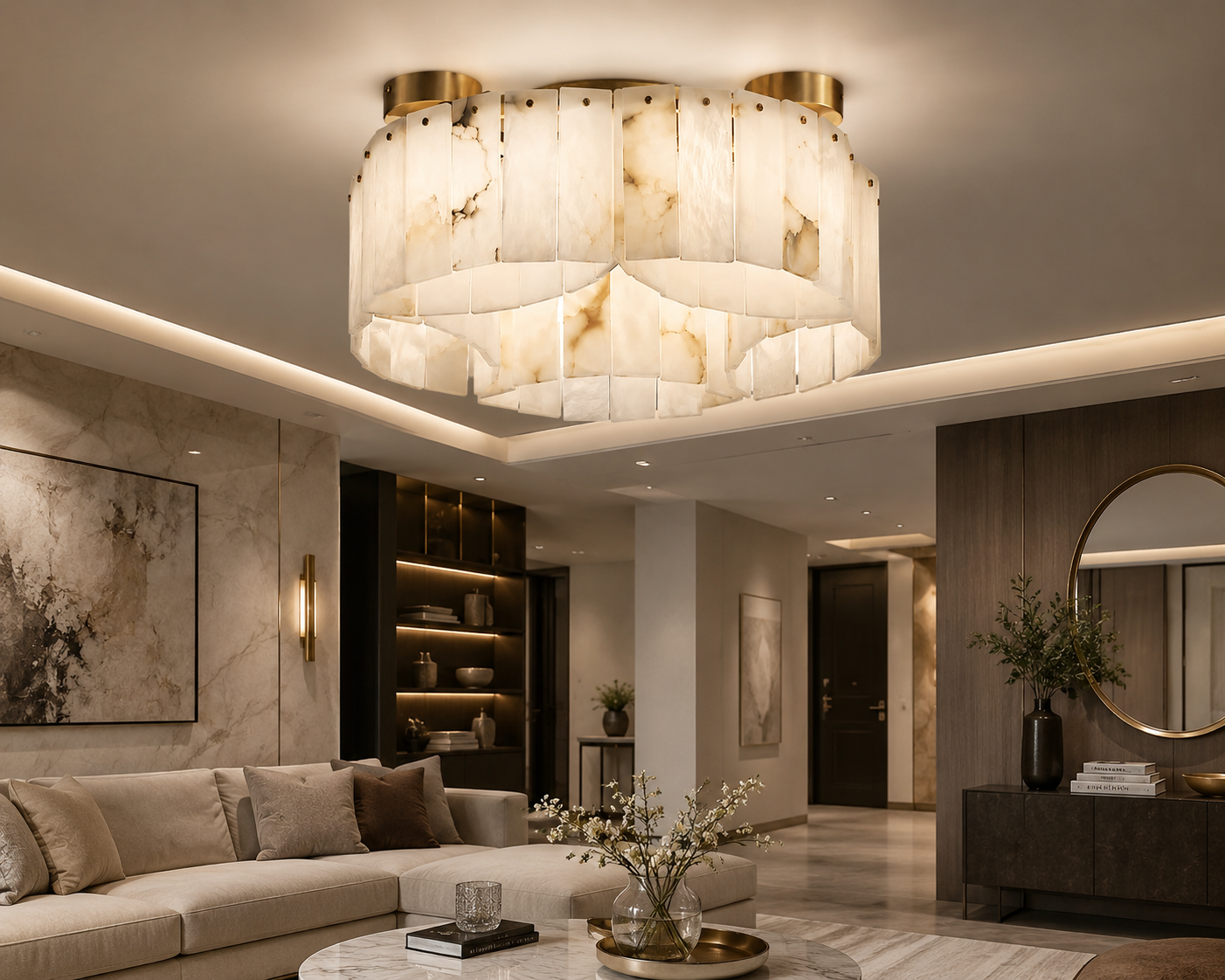Liora Alabaster Ceiling Light