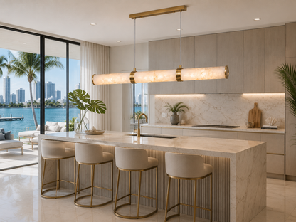 Orsena Alabaster Linear Pendant Light