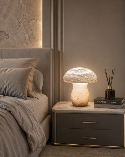 Mushroom Alabaster Table Lamp