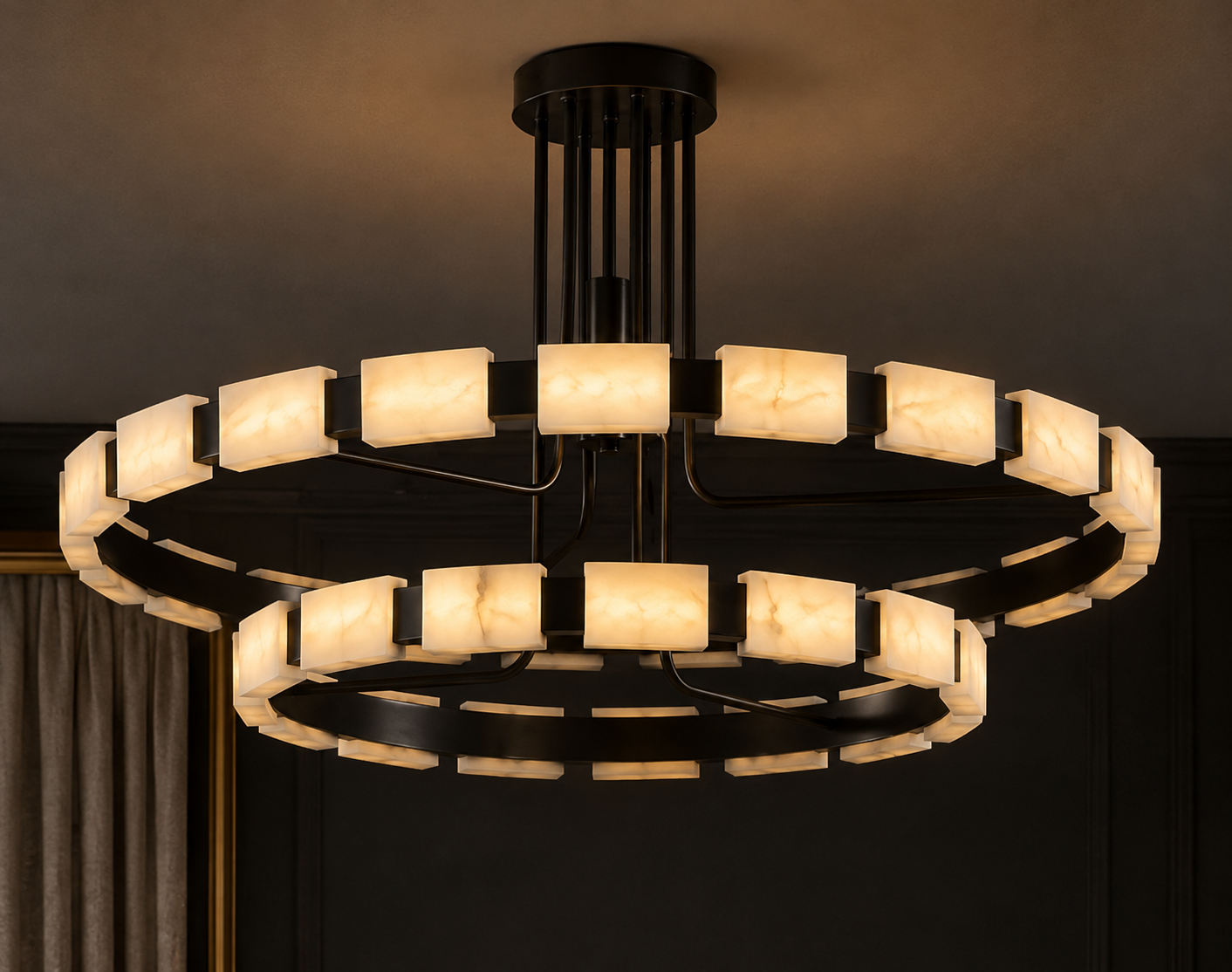 Valora Alabaster Ring Chandelier
