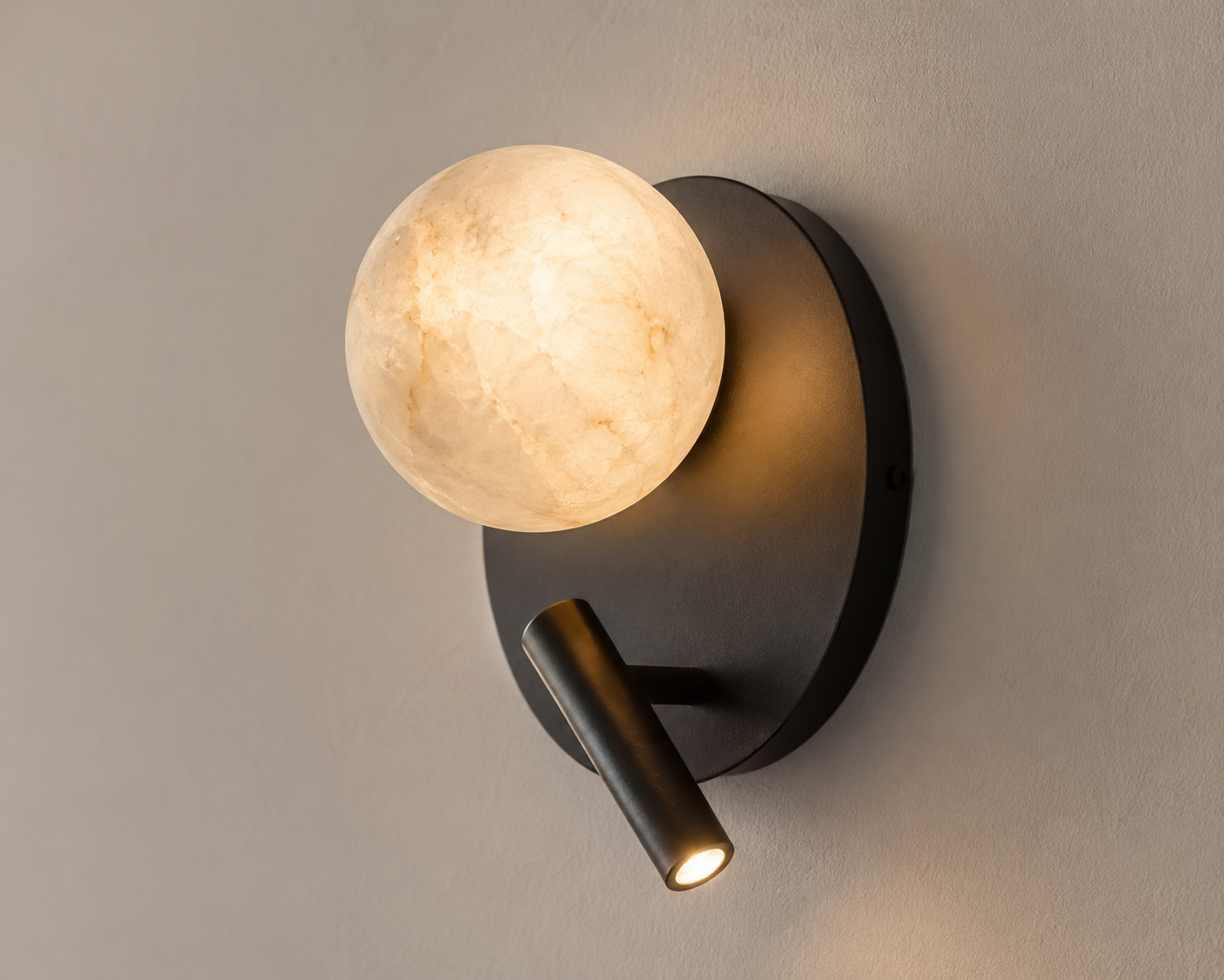 Aplique de pared Halo Alabaster