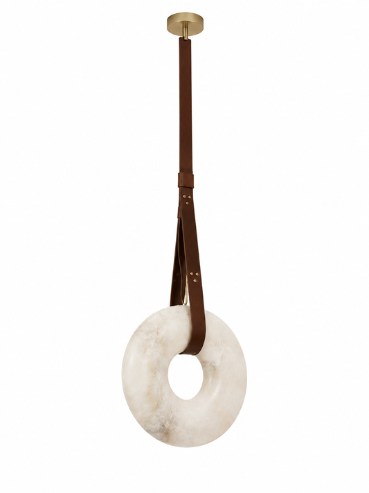 Luna Alabaster Ring Pendant Light