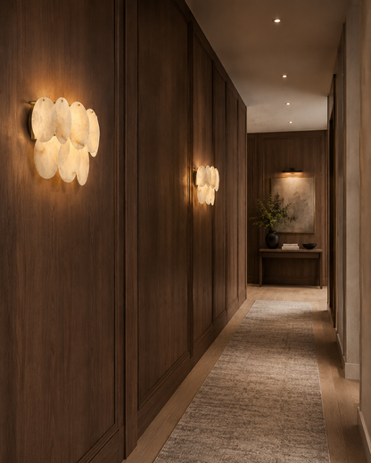 LUNA PETALS Alabaster Wall Sconce