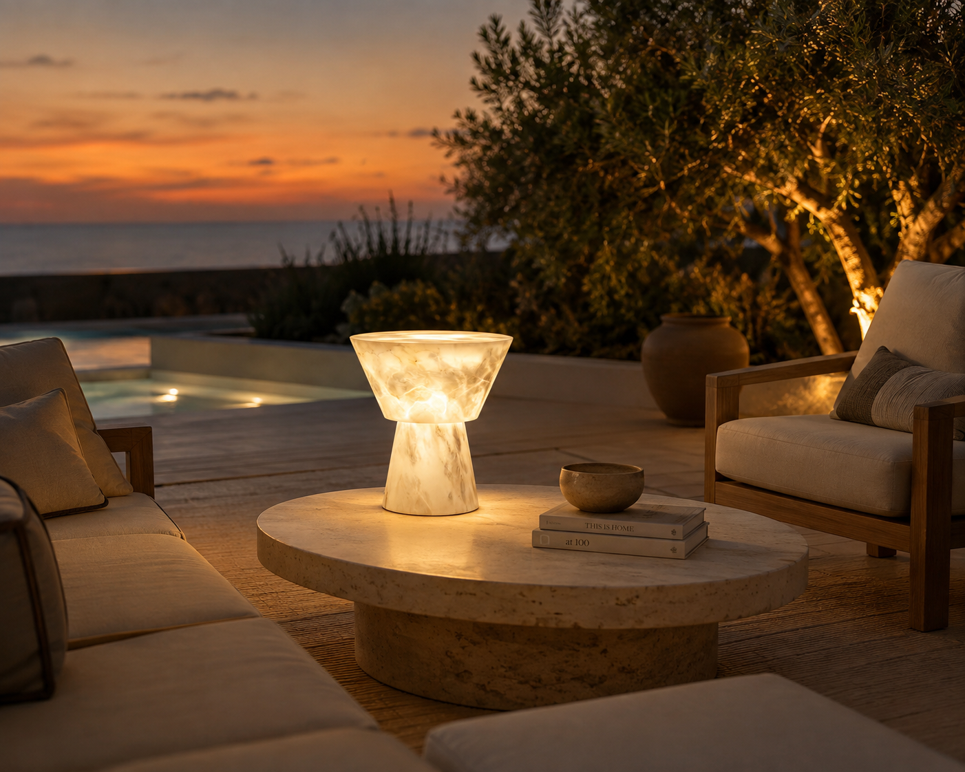 Solenne Alabaster Table Lamp