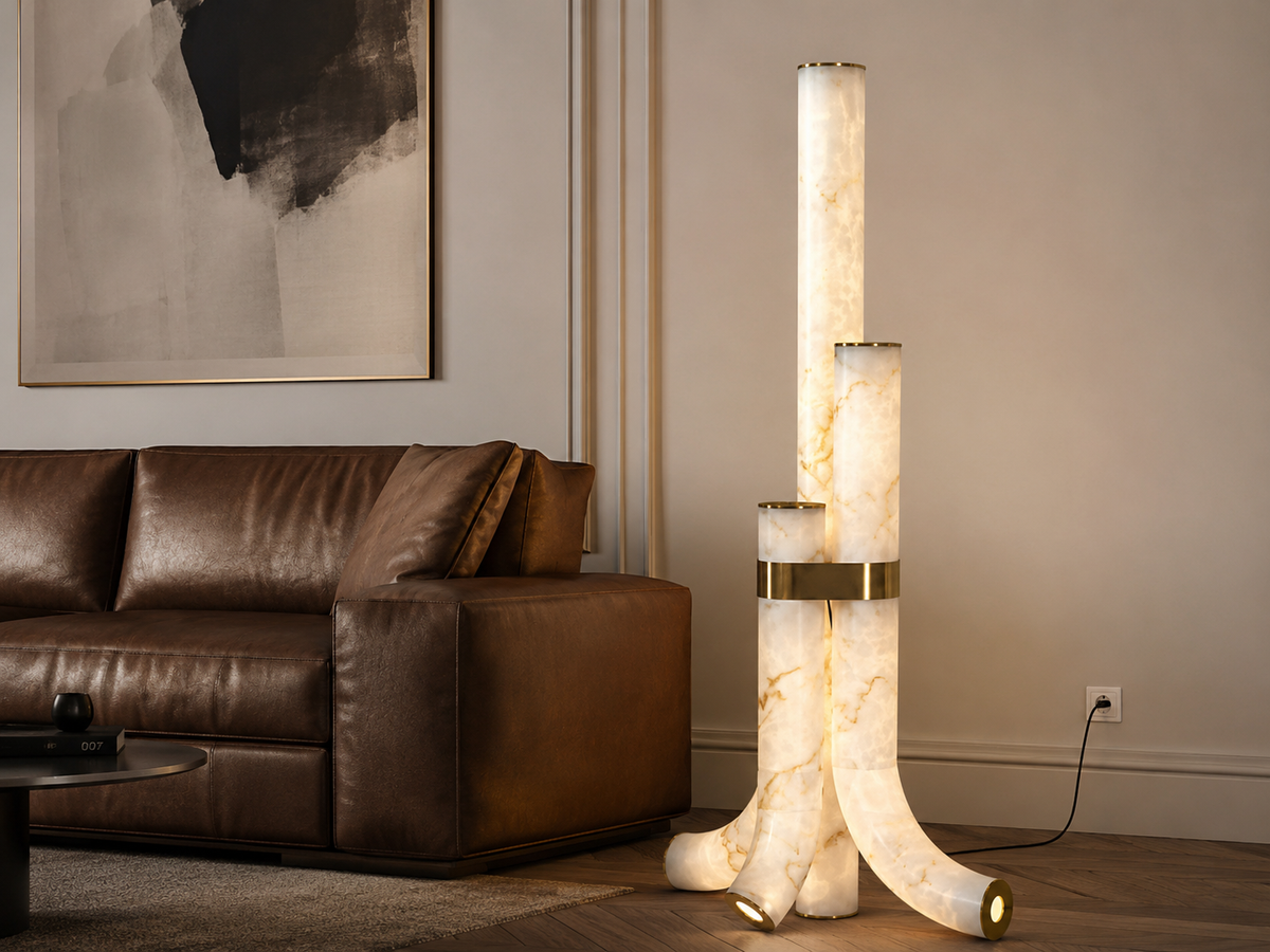 Aurelia Alabaster Floor Lamp