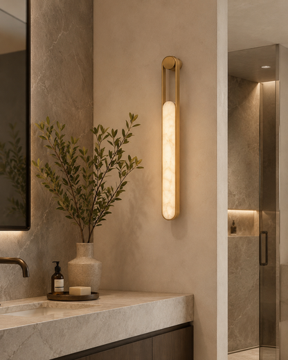 Aplique de pared Auremont Alabaster