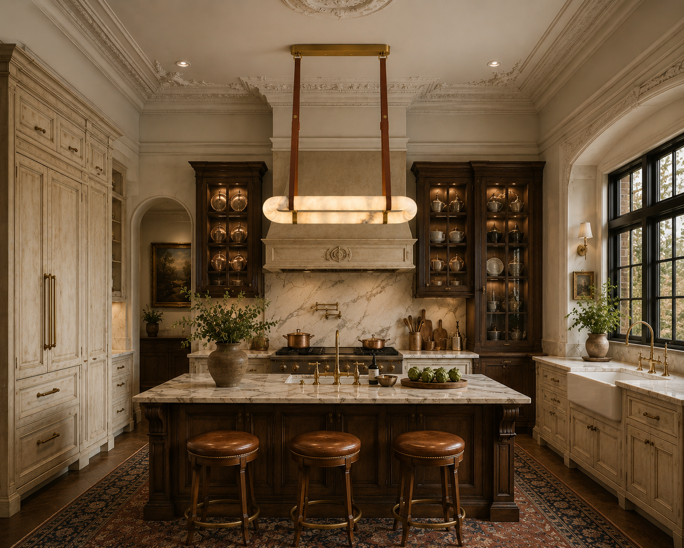 Infinity Alabaster Linear Chandelier