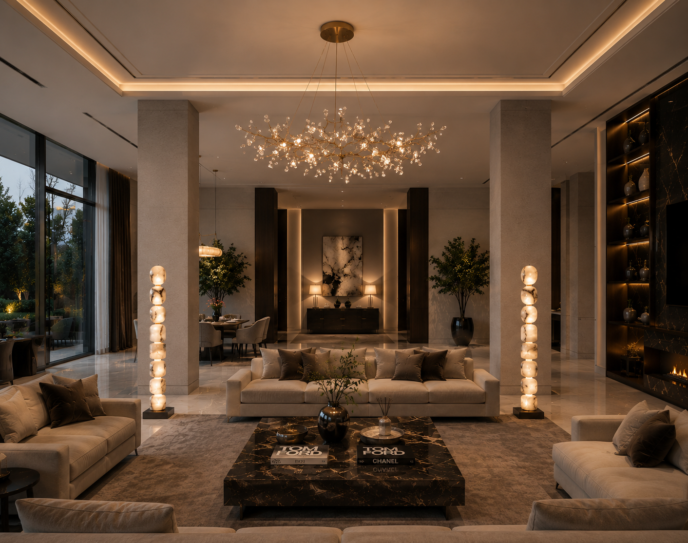 Sculptural Alabaster Floor Lamp