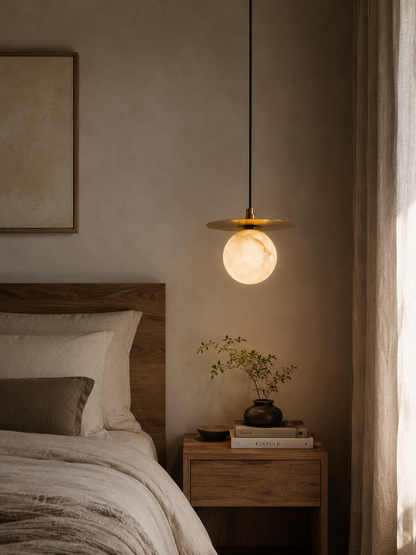 Luna Alabaster Globe Pendant Light