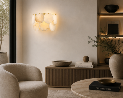 LUNA PETALS Alabaster Wall Sconce