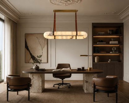 Infinity Alabaster Linear Chandelier