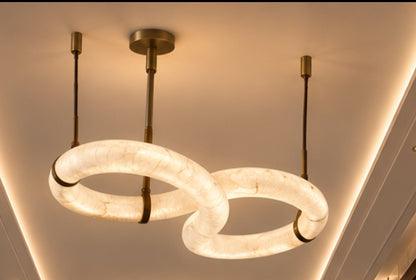 Infinity Alabaster Ring Chandelier